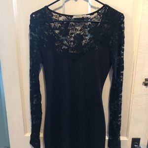 Little Black Lace Mini Dress